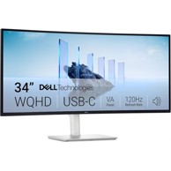 DELL Monitor S3425DW Curved, 34", VA, UWQHD, 120 Hz, USB-C, zvučnici 2×5 W